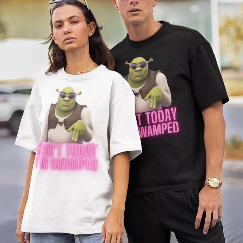 Can't Today I'm Swamped T-Shirt, Shrek Shirt, Unisex Shirt, Movie Character Shirt For Fans Cotton Hoodie, Sweatshirt