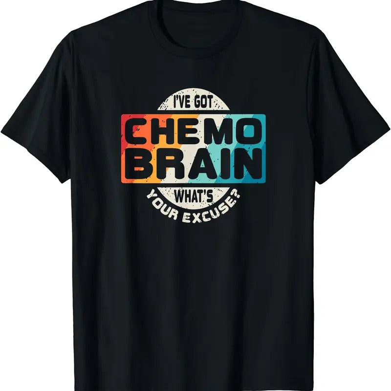 Cancer T Shirt Chemo Brain Retro Awareness Gift T-Shirt | Unisex Cotton Tee Gifts Hoodie, Sweatshirt | HypeDripTees.com