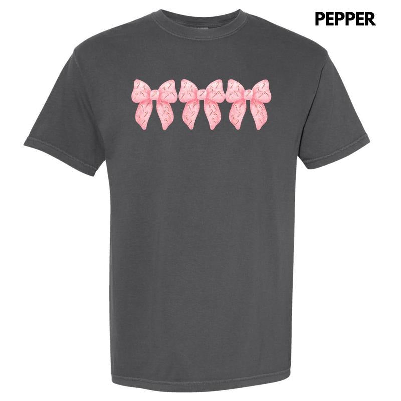 Candy Cane Bow Trio Comfort Colors T-Shirt 'NLB' Hoodie, Sweatshirt | HypeDripTees.com