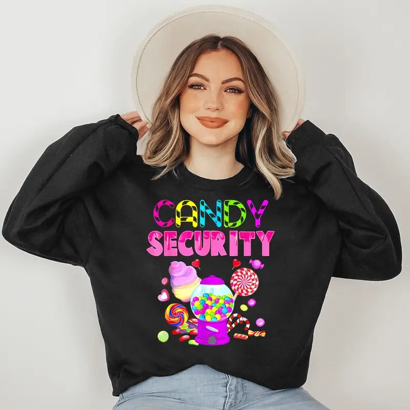 Candy Land Costume Women Candy Crew Funny Candy Security Sweatshirt T-Shirts, Hoodie | HypeDripTees.com