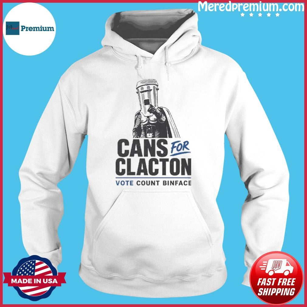 Cans For Clacton Vote Count Binface Funny Bin-Head Political Campaign Graphic UK Election Parody Shirt