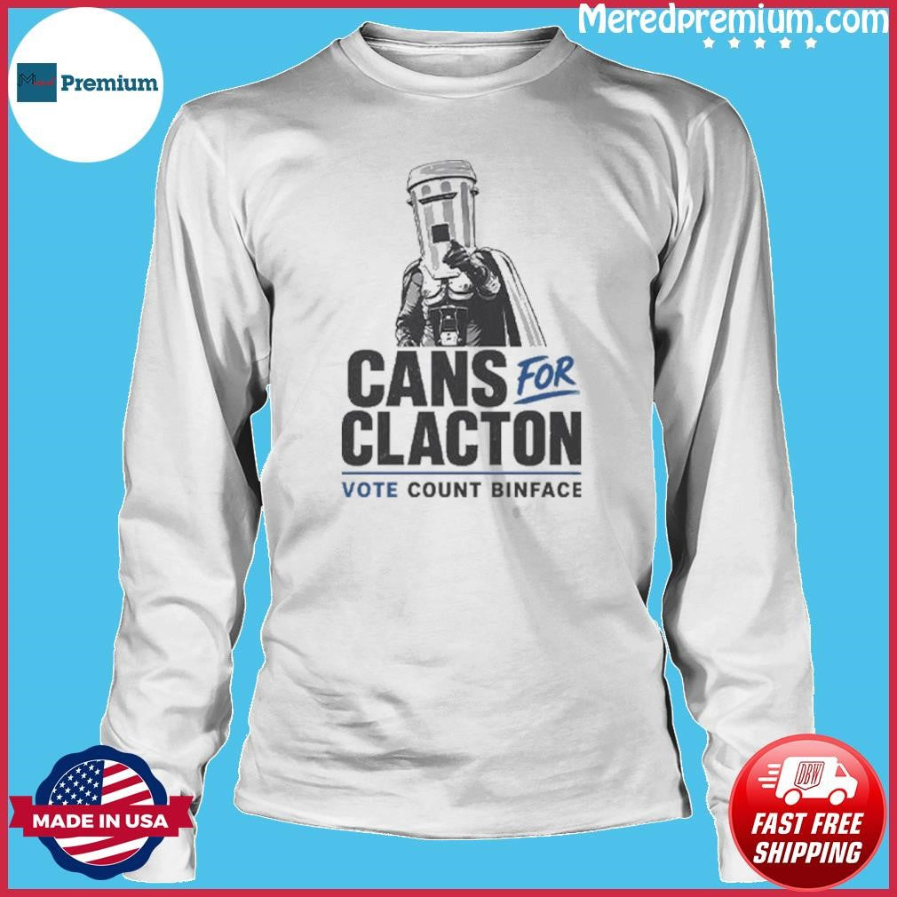 Cans For Clacton Vote Count Binface Funny Bin-Head Political Campaign Graphic UK Election Parody Shirt