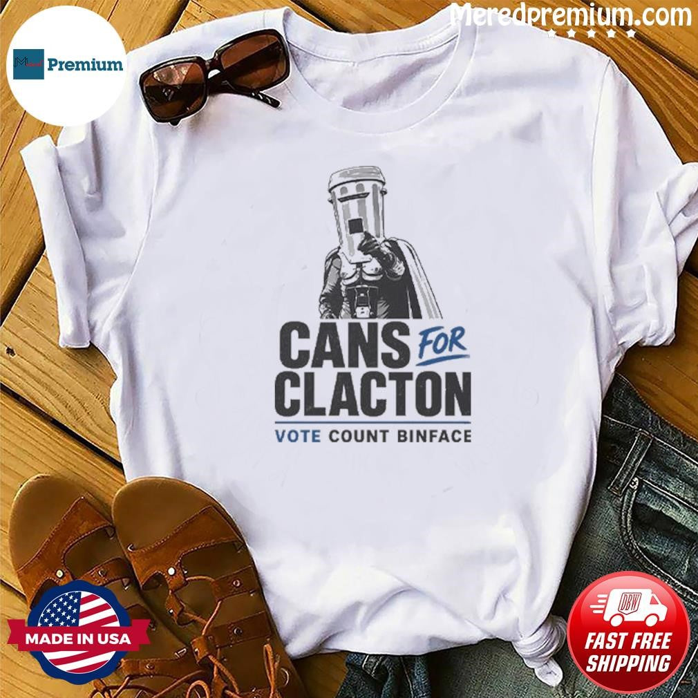 Cans For Clacton Vote Count Binface Funny Bin-Head Political Campaign Graphic UK Election Parody Shirt