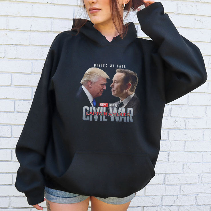 Captain America Civil War Trump Vs Elon Shirt