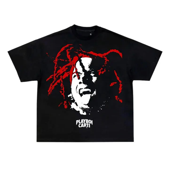 Carti Play Black T-Shirt Gift For Fan Shirt Classic Cotton Tshirt Hoodie, Sweatshirt | HypeDripTees.com