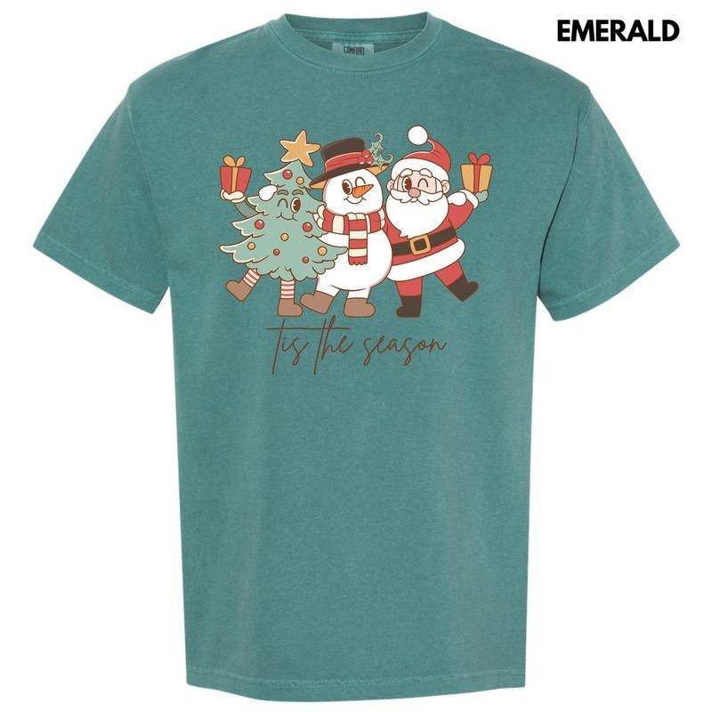 Cartoon Christmas Tis The Season Comfort Colors T-Shirt 'NLB' Hoodie, Sweatshirt | HypeDripTees.com