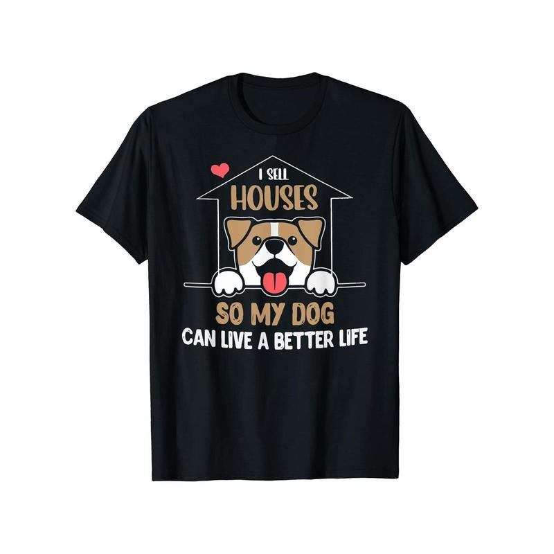Cartoon Dog & Letter Print Men's Casual Cotton Comfy Short Sleeve Crew Neck T-shirt, Summer Outdoor made in usa Hoodie,...