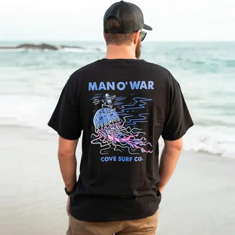Casual Man O' War Print T-shirt Menswear Top Tshirt Streetwear Hoodie, Sweatshirt | HypeDripTees.com