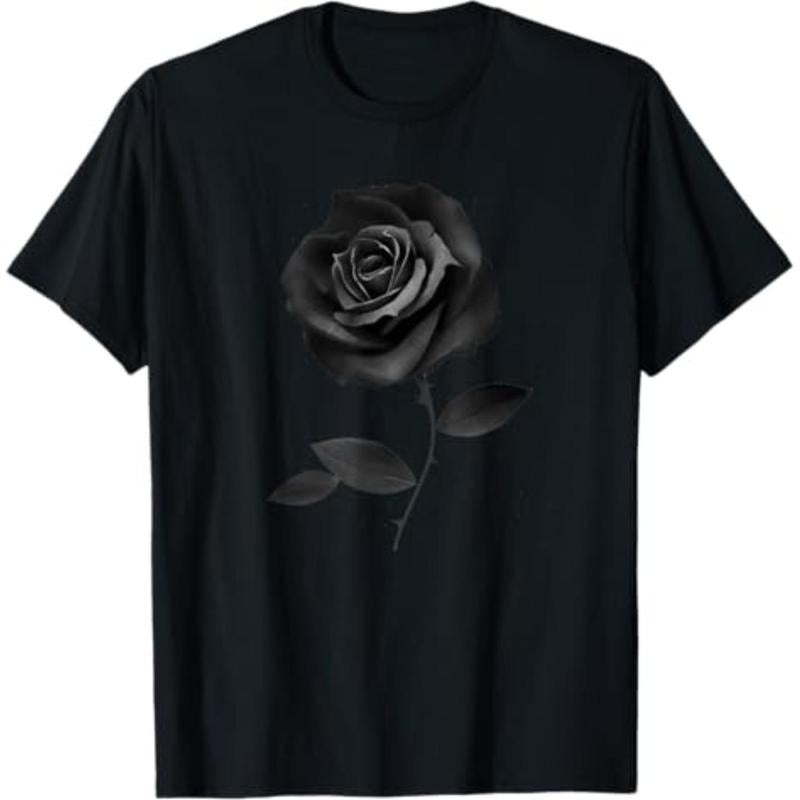 Casual T-shirt Beautiful Black Rose Flower T-Shirt T-Shirt Graphic Graphic Tees Hoodie, Sweatshirt | HypeDripTees.com