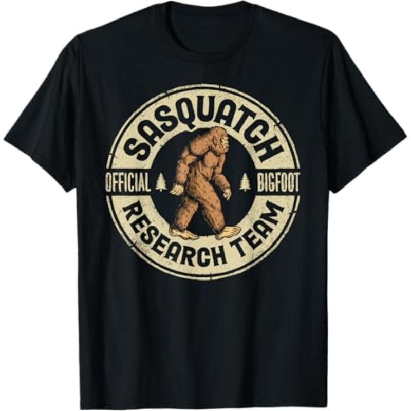 Casual T-shirt Bigfoot Research Team Retro Vintage Sasquatch Men Women T-Shirt Graphic Graphic Tees style 02 Hoodie,...