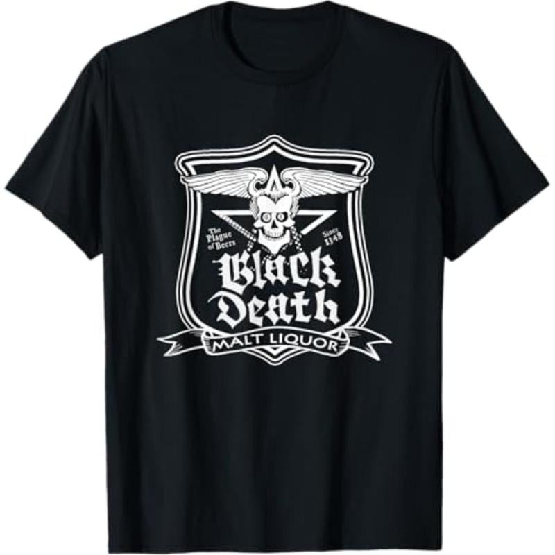 Casual T-shirt Black Death Malt Liquor Funny Beer T-Shirt T-Shirt Menswear Top Hoodie, Sweatshirt | HypeDripTees.com