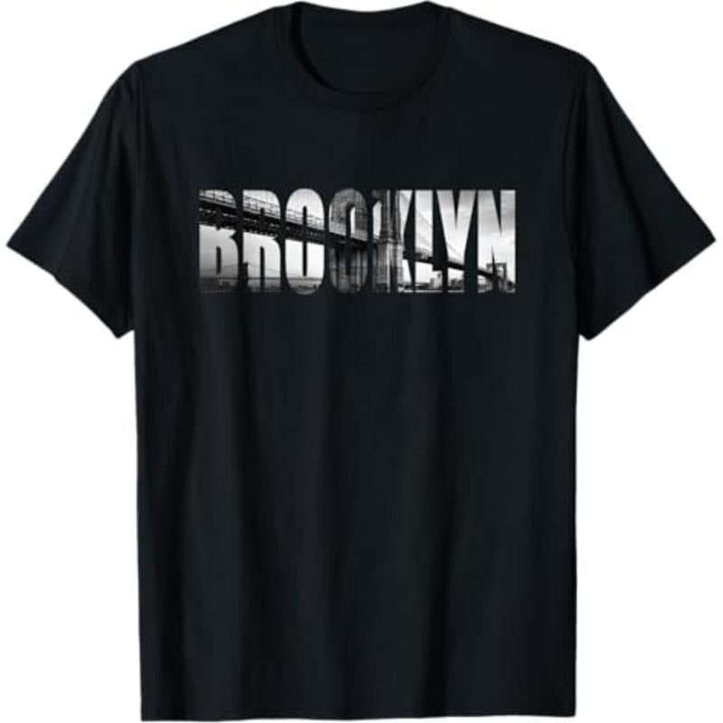 Casual T-shirt Brooklyn Shirt - Brooklyn Bridge NYC Cityscape T-Shirts T-Shirt Graphic Menswear Hoodie, Sweatshirt