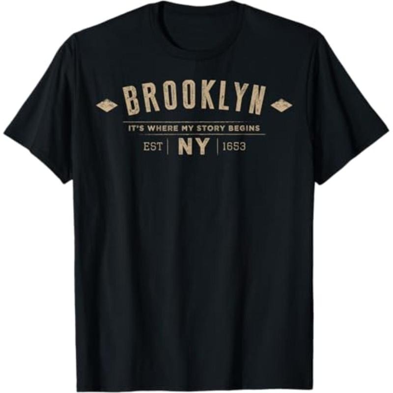 Casual T-shirt Brooklyn T Shirt - Brooklyn NY T-Shirt Comfy Menswear Hoodie, Sweatshirt | HypeDripTees.com