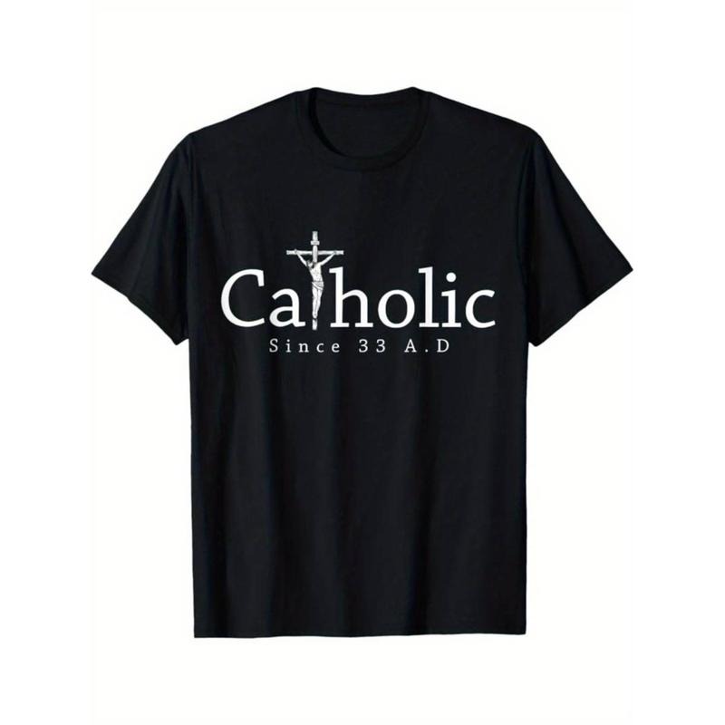 Casual T-shirt Catholic Since 33 AD Graphic T-Shirt