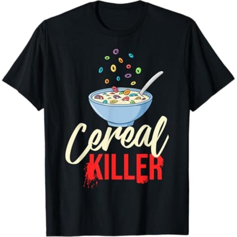 Casual T-shirt Cereal Killer Gift Bowl Box Breakfast Men T-Shirt Menswear Top Hoodie, Sweatshirt | HypeDripTees.com
