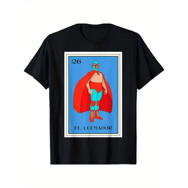 Casual T-shirt El Enmascarado Funny Card Mexican Lottery Card T-Shirt Hoodie, Sweatshirt | HypeDripTees.com