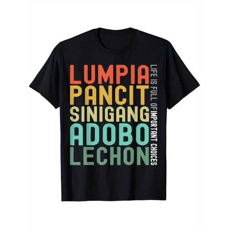 Casual T-shirt Filipino Food Philippine Lumpia Pancit Sinigang Adobo Lechon T-Shirt Graphic Graphic Tees style 02 Hoodie,...