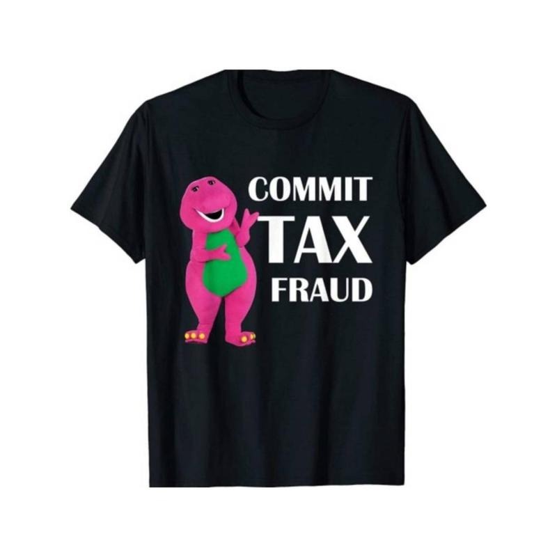 Casual T-shirt Funny 'Commit Tax Fraud' Graphic Tee