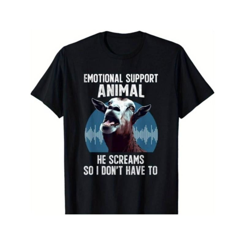 Casual T-shirt Goat Emotional Support Animal Goat T-Shirt