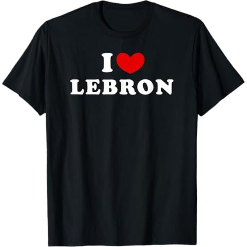 Casual T-shirt I Love Lebron, I Heart Lebron T-Shirt Comfy Menswear Hoodie, Sweatshirt | HypeDripTees.com