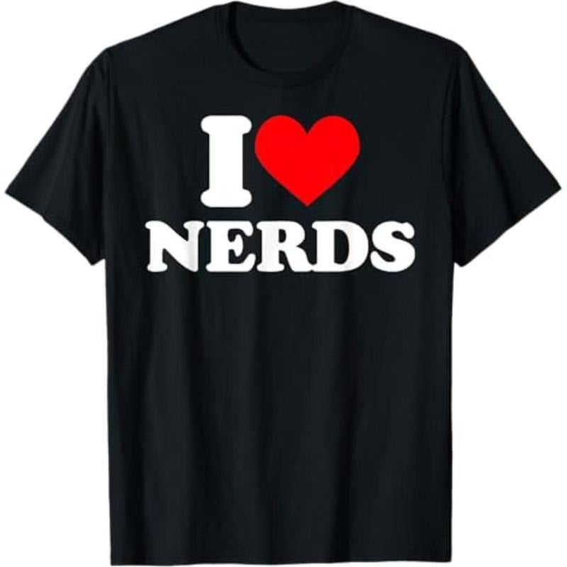 Casual T-shirt I love nerds tshirt I heart nerds t shirt Graphic Graphic Tees Hoodie, Sweatshirt | HypeDripTees.com
