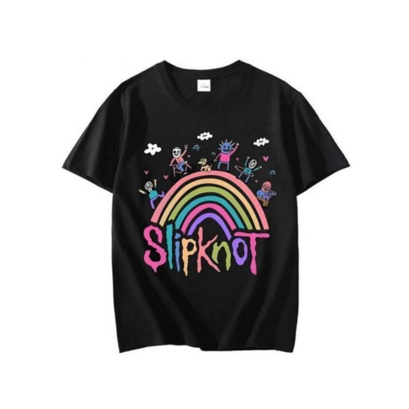 Casual T-shirt New Summer Slipknot Print Men Women Casual Versatile Trend Short Sleeve T UK Graphic Graphic Tees Hoodie,...