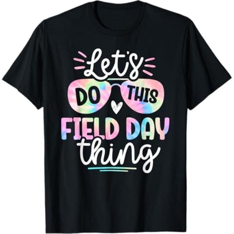 Casual T-shirt School Field Day Tie Dye Field Day teachers Kids T-Shirt Hoodie, Sweatshirt | HypeDripTees.com