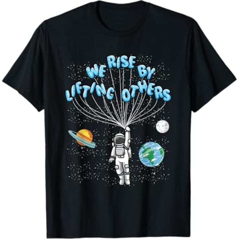 Casual T-shirt We Rise" Motivational Quote T-Shirt