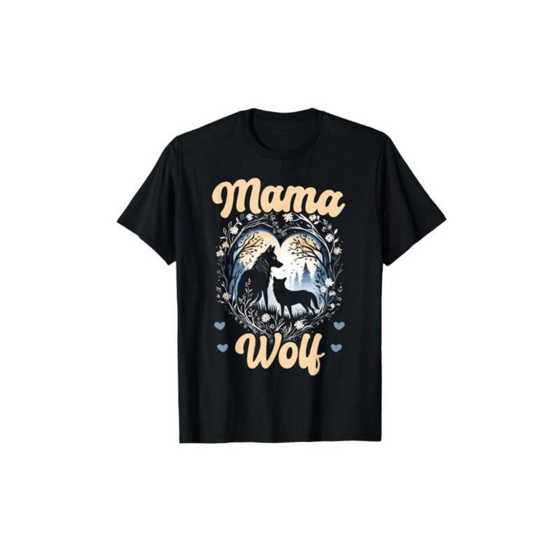 Casual T-shirt Wolf Lover Wolf Pack Wolfgang Wildlife Animal Mama Wolf T-Shirt Graphic Menswear Tees Top Hoodie, Sweatshirt