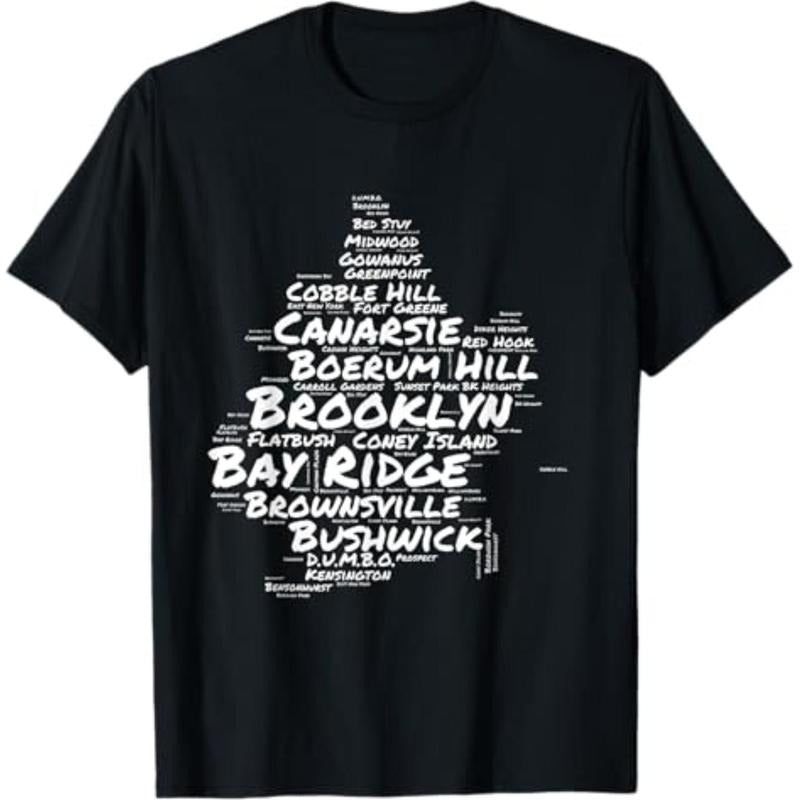 Casual T-shirt Word Cloud Brooklyn T-Shirt Comfy Graphic Hoodie, Sweatshirt | HypeDripTees.com