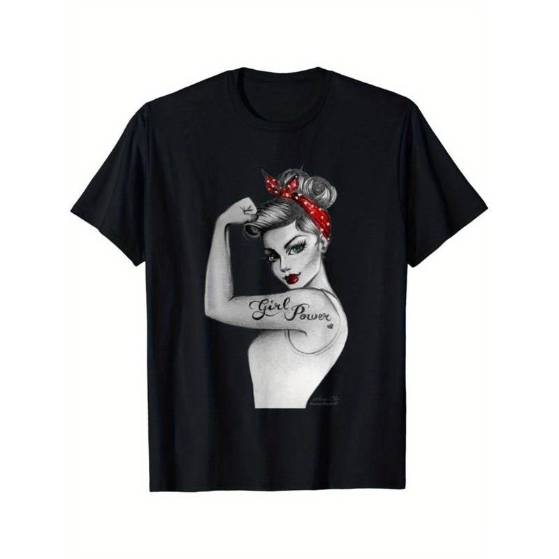 Casual T-shirt ower Modern Rosie Badge Retro Art Anne Cha Women's T-Shirt