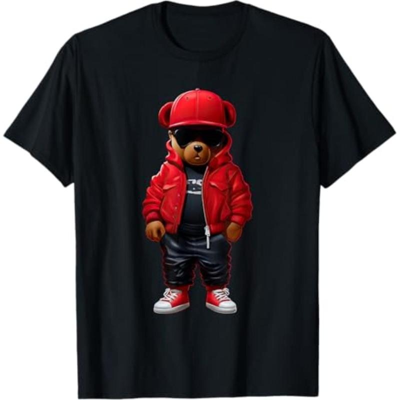 Casual T-shirt teddy fashion rap bear stylish hip hop T-Shirt Graphic Graphic Tees Hoodie, Sweatshirt | HypeDripTees.com