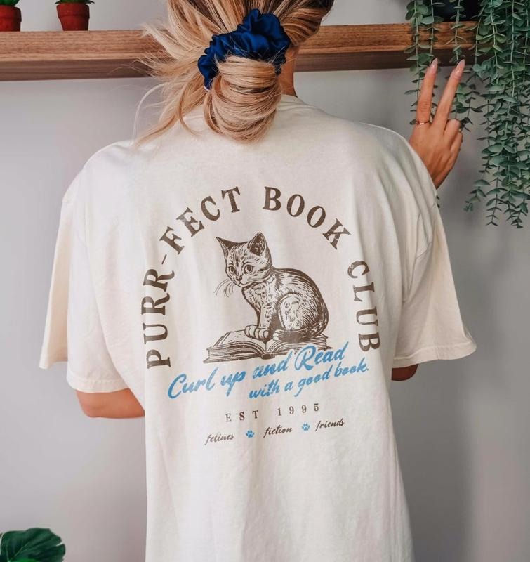 Cat Bookish Shirt | Book Club T-shirt For Cat Lovers, Reading t-shirt, Books Reading, Gift for Cat Lover, Book lover...
