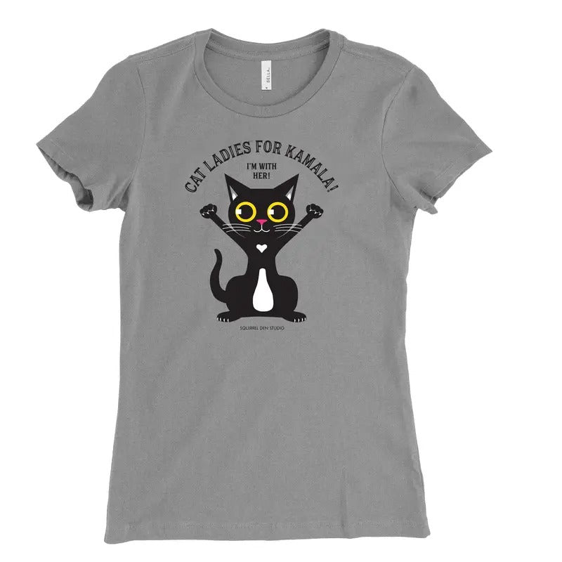 Cat Ladies for Kamala Shirt, Gift For Her Hoodie, Sweatshirt | HypeDripTees.com