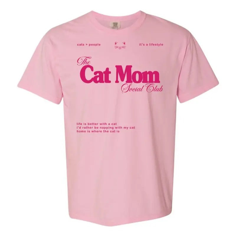 'Cat Mom Social Club' T-Shirt Hoodie, Sweatshirt | HypeDripTees.com
