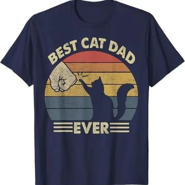 Cat-Shirt Men Best Cat Dad Ever Funny Dad T-Shirt Hoodie, Sweatshirt | HypeDripTees.com
