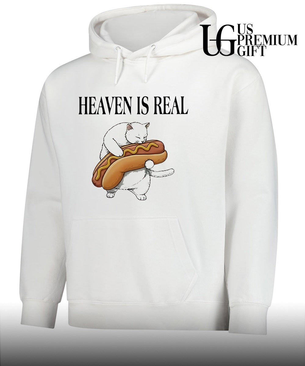 Cat heaven is real Hot Dog shirt