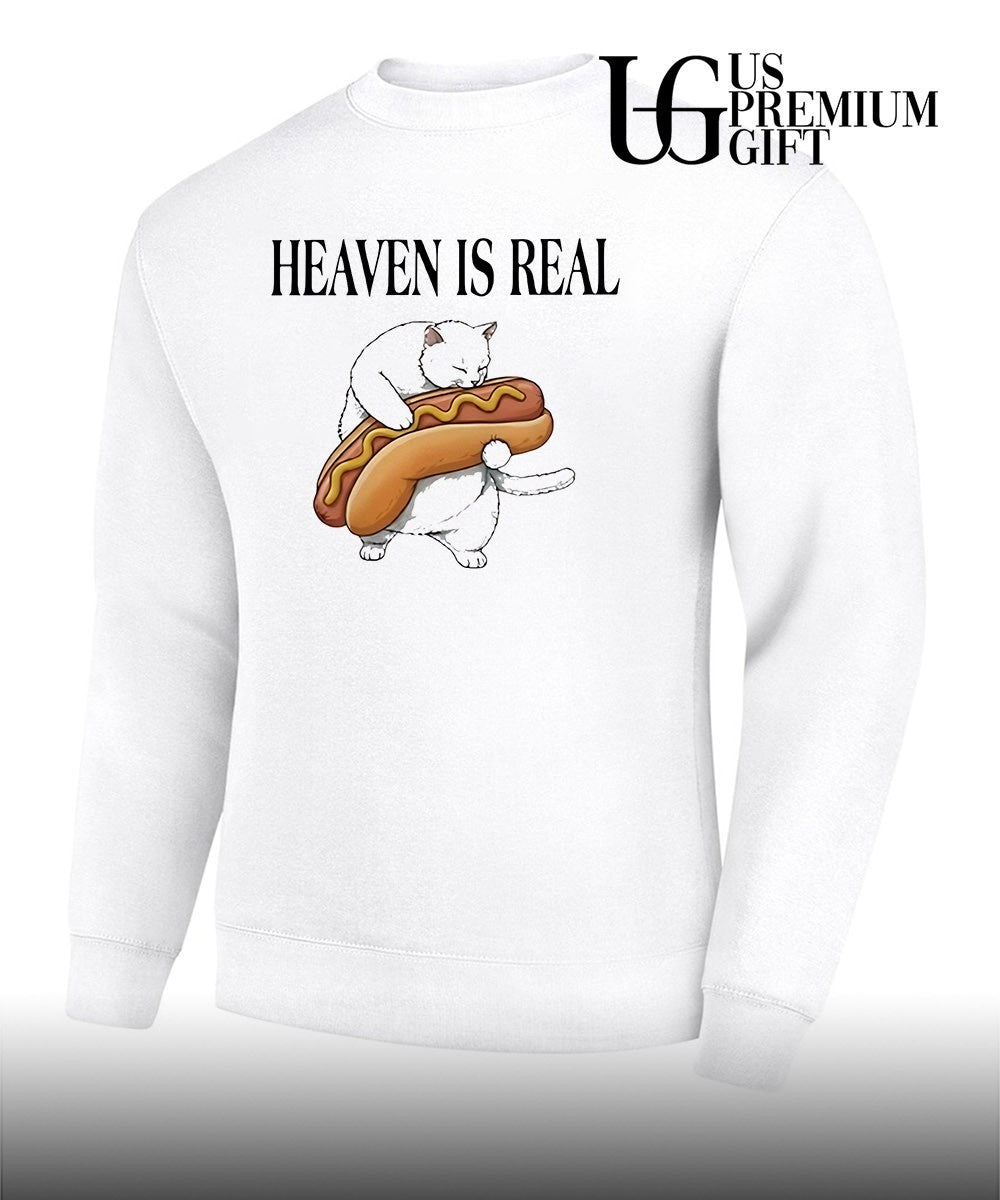 Cat heaven is real Hot Dog shirt