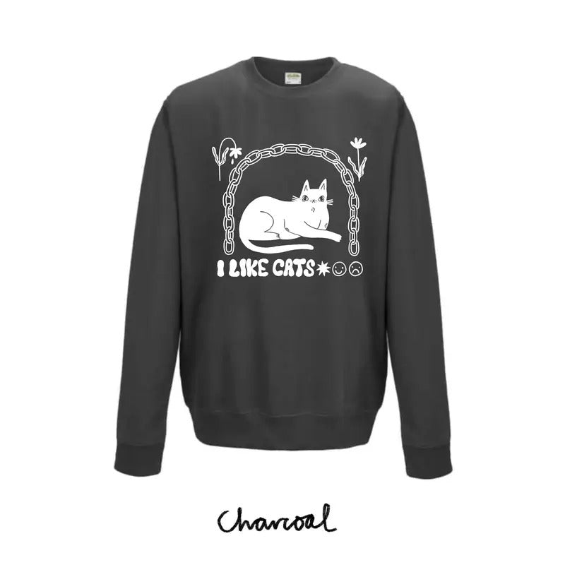 Cat jumper I Like Cats Sweatshirt T-shirt Hoodie | HypeDripTees.com