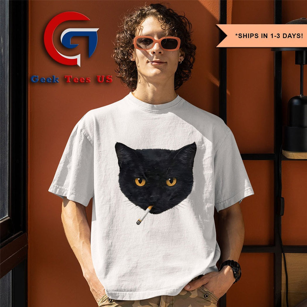 Cat smoking Y2K shirt