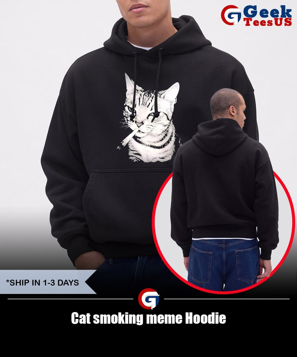 Cat smoking meme shirt