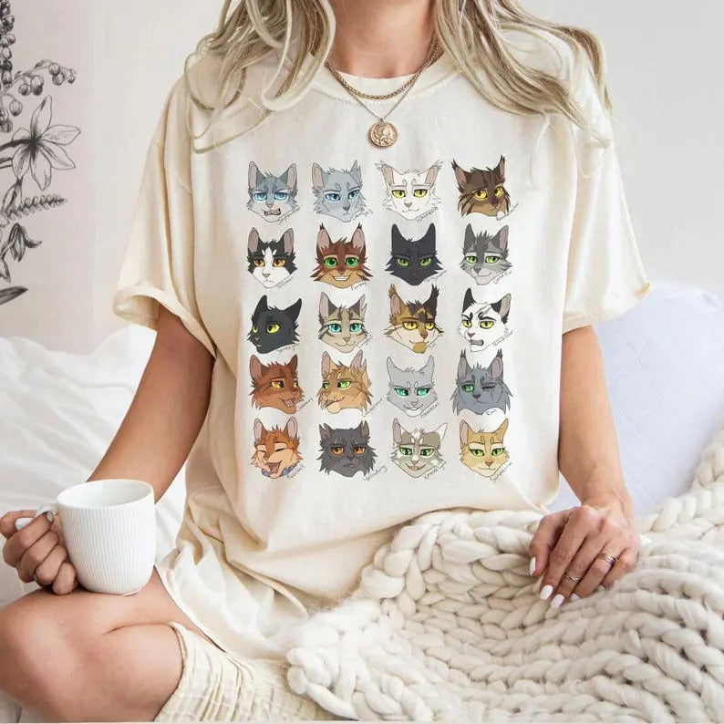 Cats Clans Shirt, Erin Hunter Shirt, Shadowclan Shirt, Riverclan Cat, Thunderclan, Windclan, Bookish Shirt, Book Lover...