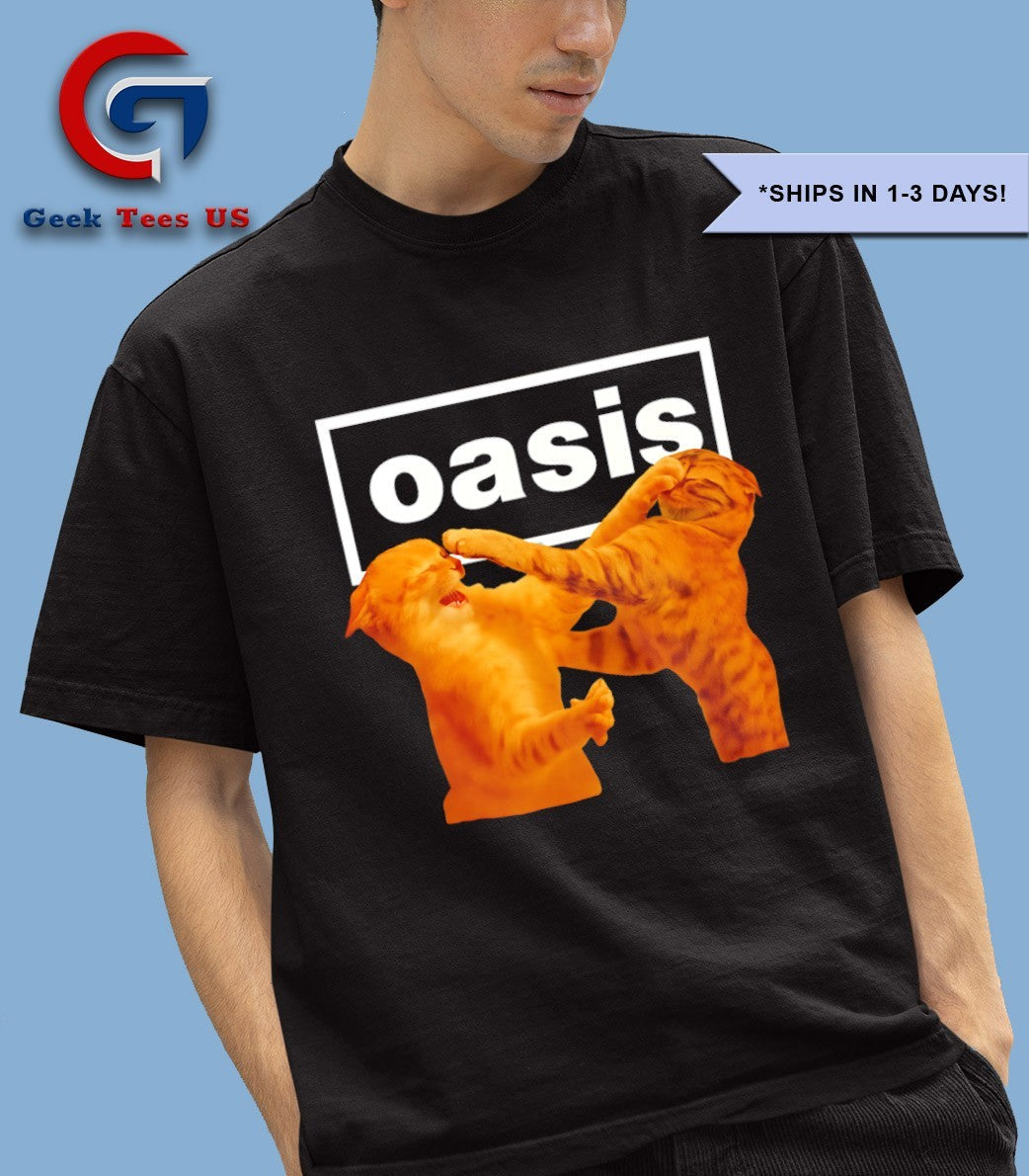 Cats fight Oasis shirt