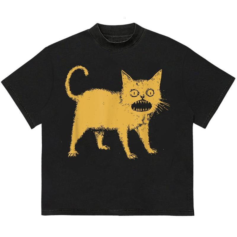 Cattttttt T-Shirt Cotton and Machine Washable Great for On-the-Go Looks Hoodie, Sweatshirt | HypeDripTees.com