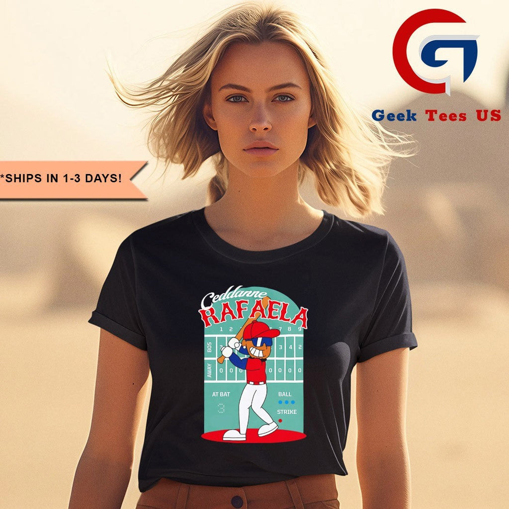 Ceddanne Rafaela player Boston Red Sox MLB Summer cartoon T-shirt