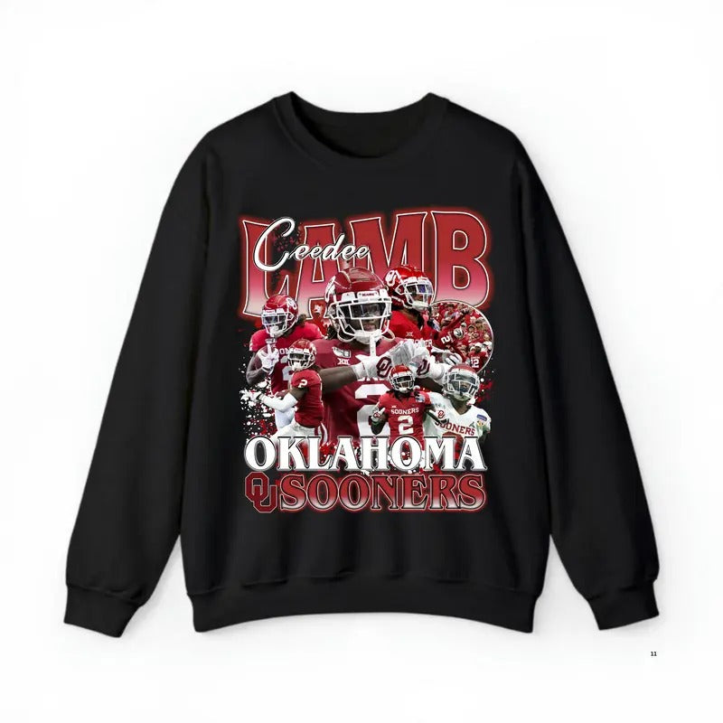 Ceedee Lamb Football Sweatshirt, Oklahoma Sooners Sweatshirt, Legends Heavyweight Tees, Gift For Men, For Women Menswear...