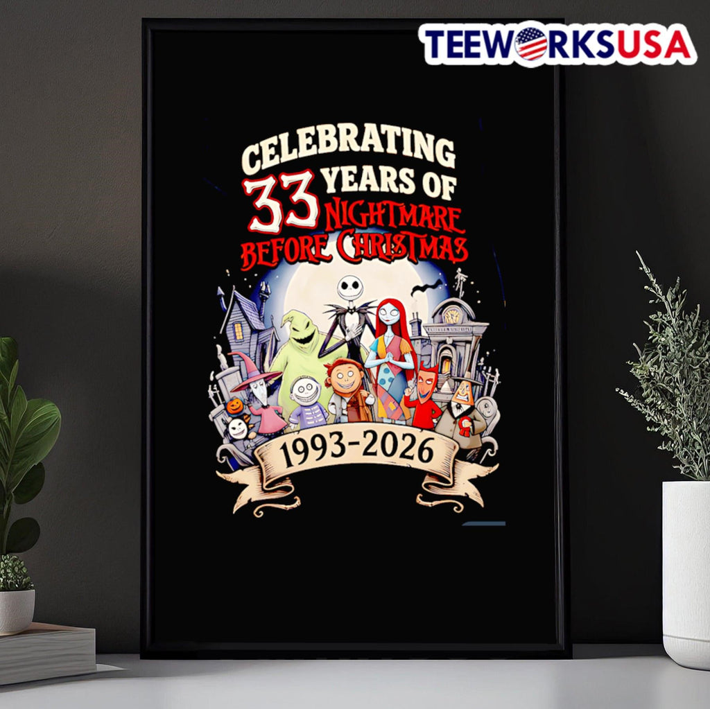 Celebrating 33 Years Of Nightmare Before Christmas 1993-2026 Shirt