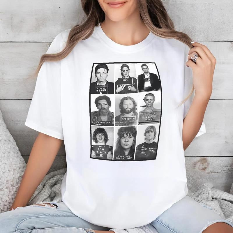Celebrities Mugshot Rock Stars Music Gift Funny Tee, Sweatshirt, Hoodie | HypeDripTees.com