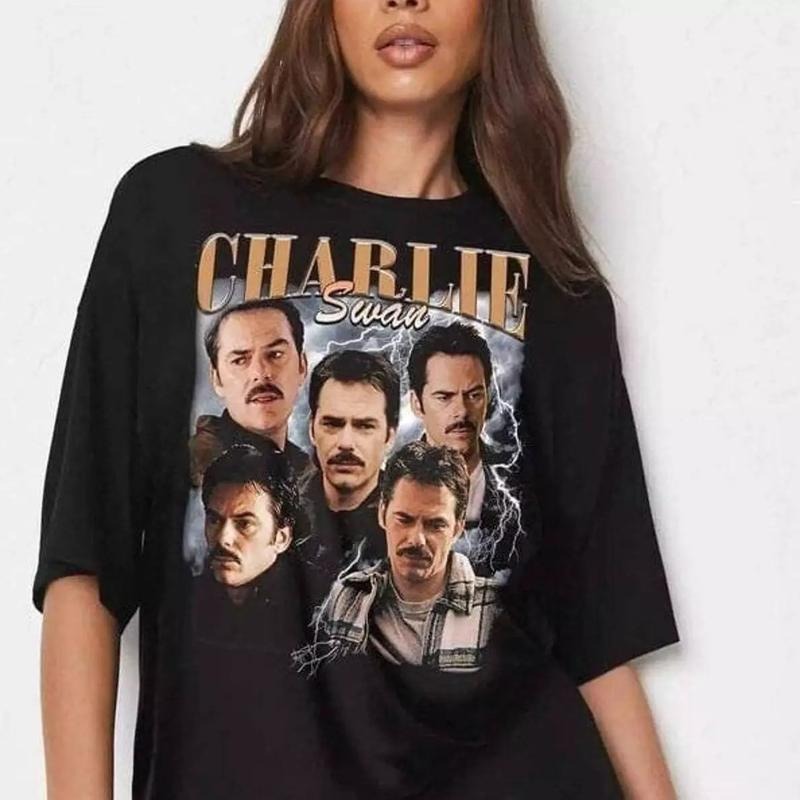 Cha-rlie Swan Rap T Shirt 90's Vintage Retro Tw-light Black Unisex Adult Casual Crewneck Hoodie, Sweatshirt