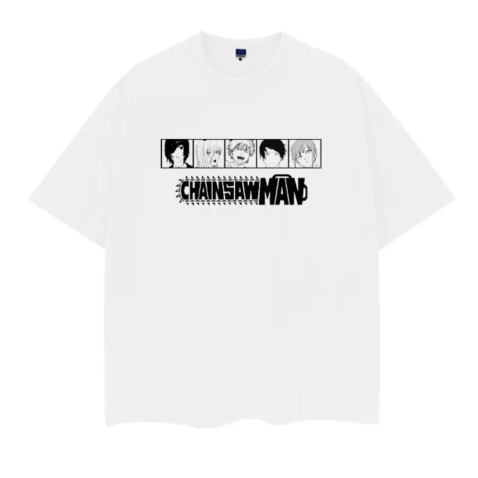Chainsaw Man "Demon Hunter" Heavyweight Vintage Tee 100% Cotton OVERSIZED Anime T-shirt Menswear Top Casual Streetwear...